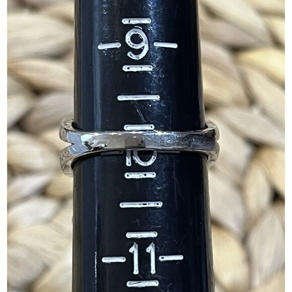 Sterling Silver Plated Cocktail Art Deco Style Ring With Cubic Zirconias Sz 10 - Picture 6 of 9